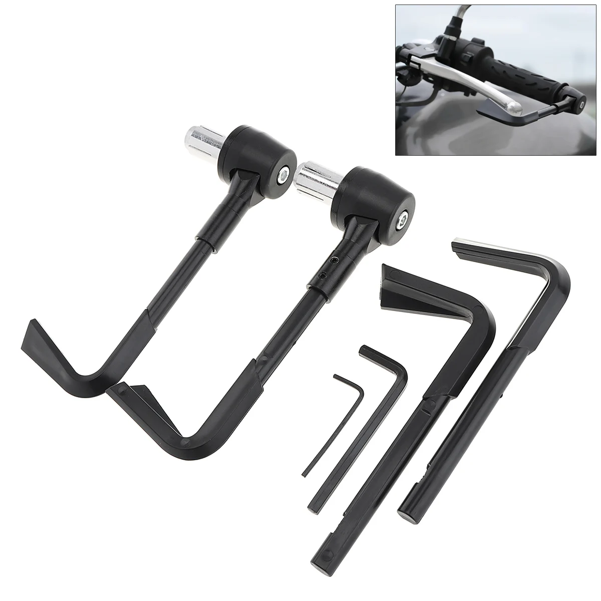 

7/8" 22mm Motorcycle Front Brake Clutch Lever Protector Hand Guard Brush Falling Protection Front Brake Adjustable for Motorcycl