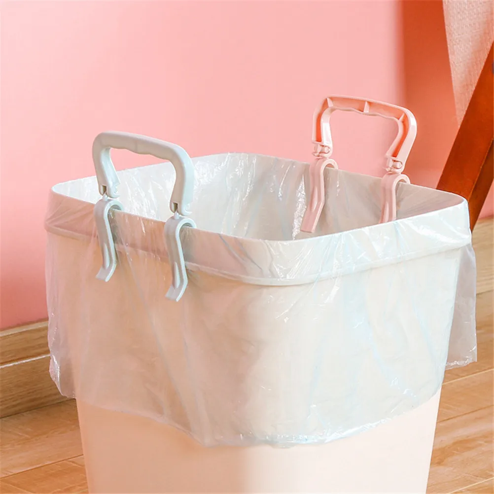 1pc Garbage Clip Plastic Trash Bin Clamp Rubbish Bag Clip Anti-Slip With Handle Home Office Cleaning