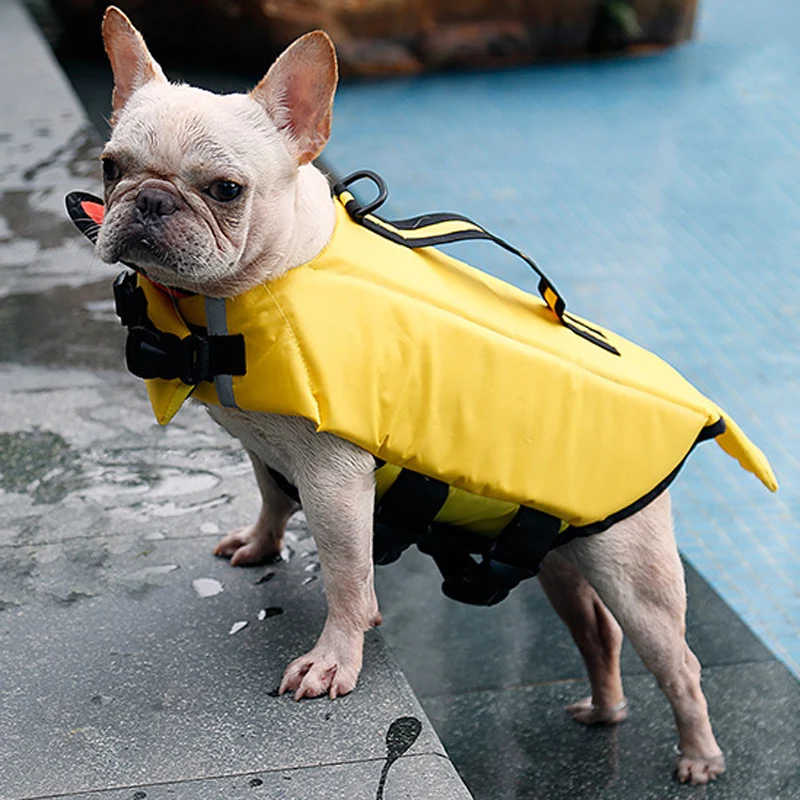 Спасательный жилет для собак, дизайн акулы, утки, одежда для серфинга, безопасный плавательный жилет, одежда для купания для собак, домашних животных, S/M/L/XL