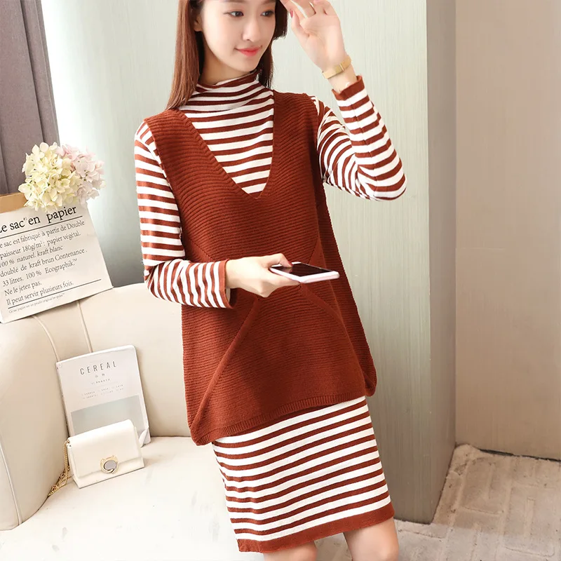 sweater dress with vest