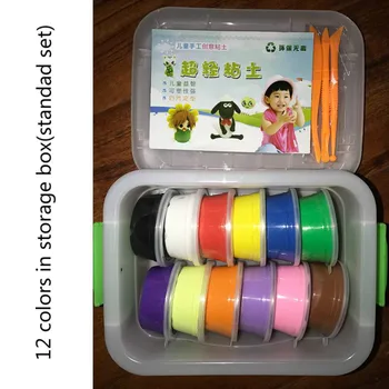 

24 Colors Super Light Clay Polymer Fluffy Slime Light Modelling Clay Plasticine 3D Air Dry Clay Dough DIY Soft Creative Toys