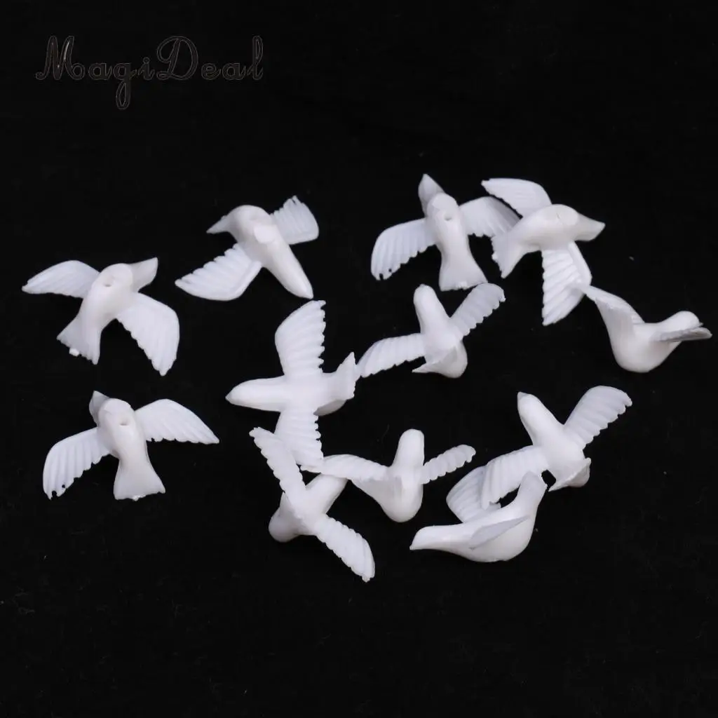 12pcs Little White Pigeons Confetti Wedding Table Scatters Baby Shower Sprinkles Party Decoration Favors