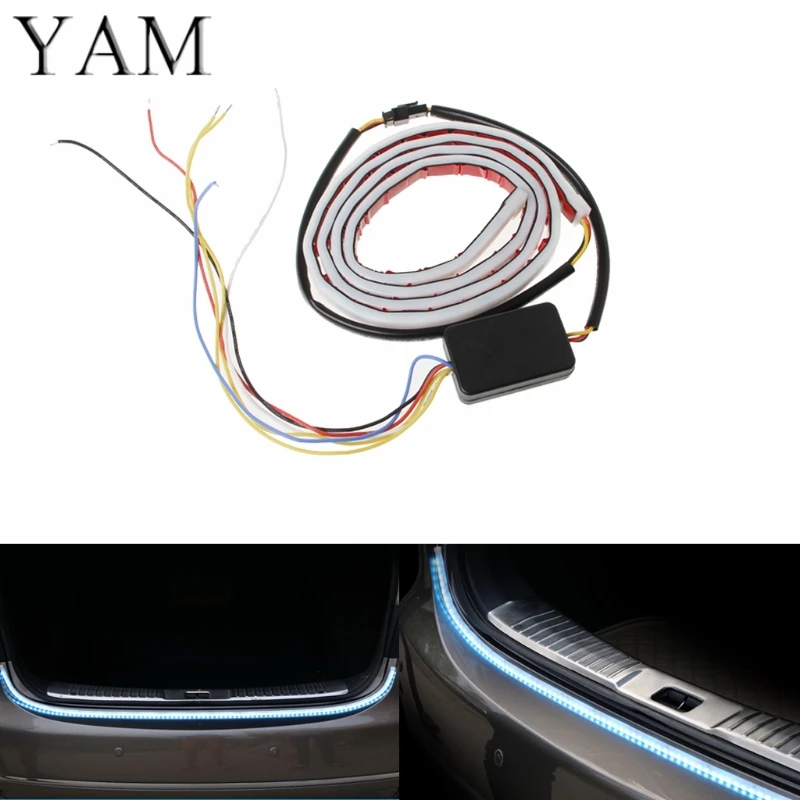 

YAM Blue red white Yellow LED Strip Tail Streamer Brake Turn Signal Warning lighting