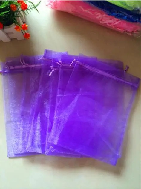 100 Sacchetti Organza Viola 18x13cm - Per Regali, Matrimoni, Feste, Confezioni Caramelle - Foto 6