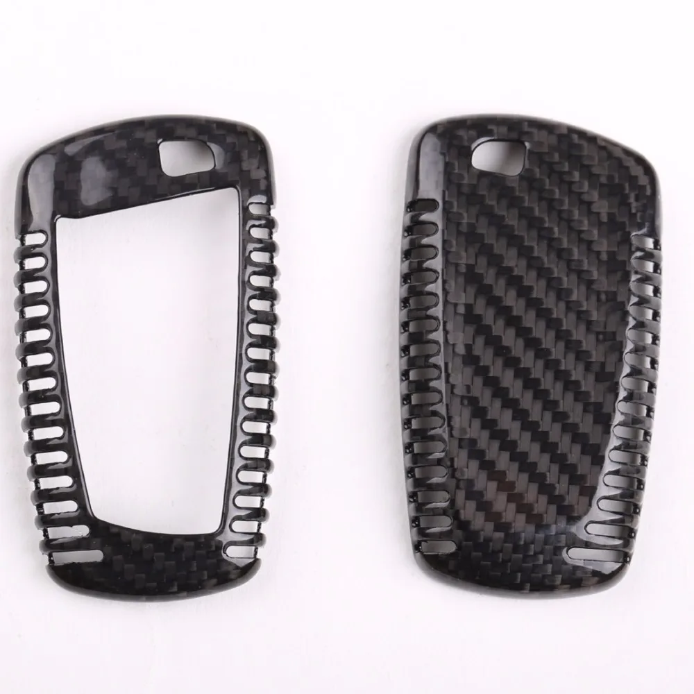 2017 New 100% Genuine Carbon Fiber Car Auto Remote Key Case Cover fob Holder Skin Shell for BMW X5 X6 F15 F16 1 3 5 7 Series X3 X4 Car Styling (10)