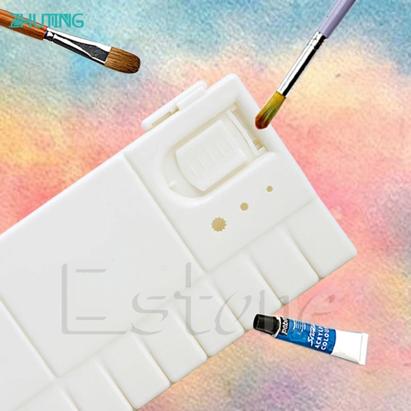 

Hot 25 Grids Large Art Paint Tray Artist Oil Watercolor Plastic Palette White jan18