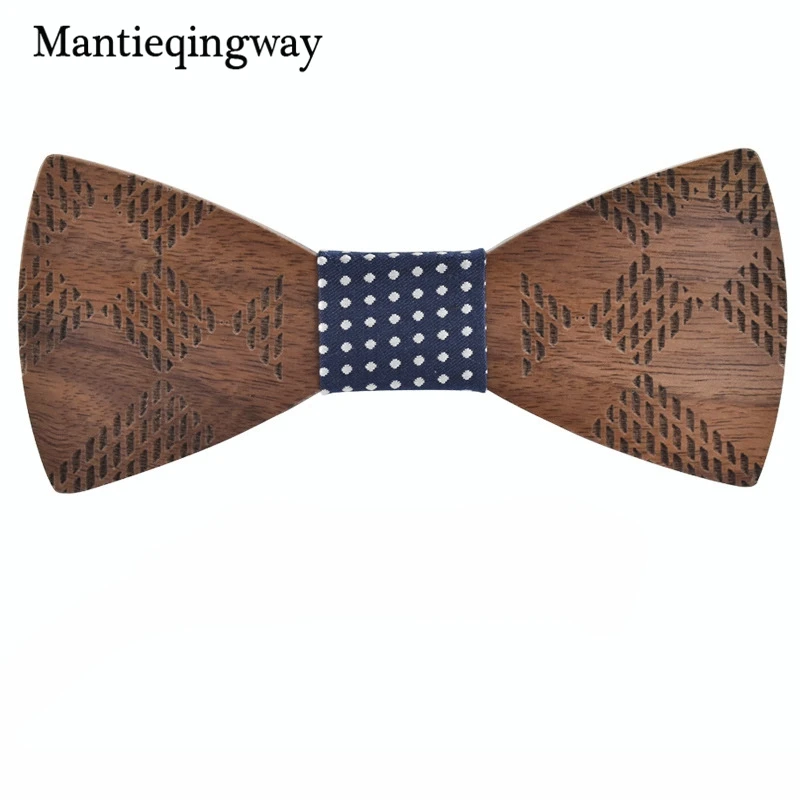Mantieqingway деревянный горошек галстук-бабочка для мужчин Мода ручной работы деревянный мужской галстук-бабочка Бабочка Свадебный галстук для мужчин костюм аксессуар Gravata