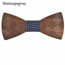 Mantieqingway деревянный горошек галстук-бабочка для мужчин Мода ручной работы деревянный мужской галстук-бабочка Бабочка Свадебный галстук для мужчин костюм аксессуар Gravata