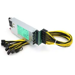 GPU Mining комплект питания-1200 Вт PSU, Breakout Board, 10 шт. PCIe 6Pin кабели
