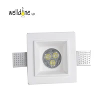 Гипсовый специальный квадратный светодиодный светильник встраиваемый белый цветной прожектор r для GU10/MR16 лампа современный прожектор