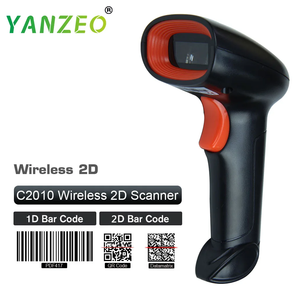 Yanzeo Handheld Wirelress Barcode Scanner 1d/2d Qr Bar Code Reader