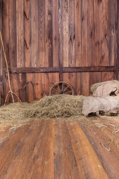 

HUAYI Art Fabric Farm Haystack Backdrop Photography For Newborn Background XT-5292