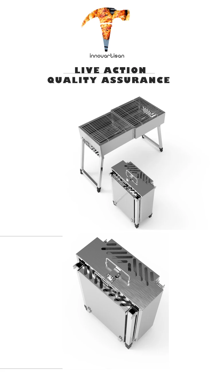 Нержавеющая сталь домашний или открытый барбекю гриль складной барбекю гриль большой гриль для шашлыка барбекю