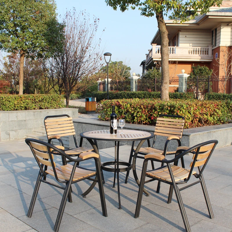 Outdoor Patio Furniture Wood Wrought Iron Garden Furniture