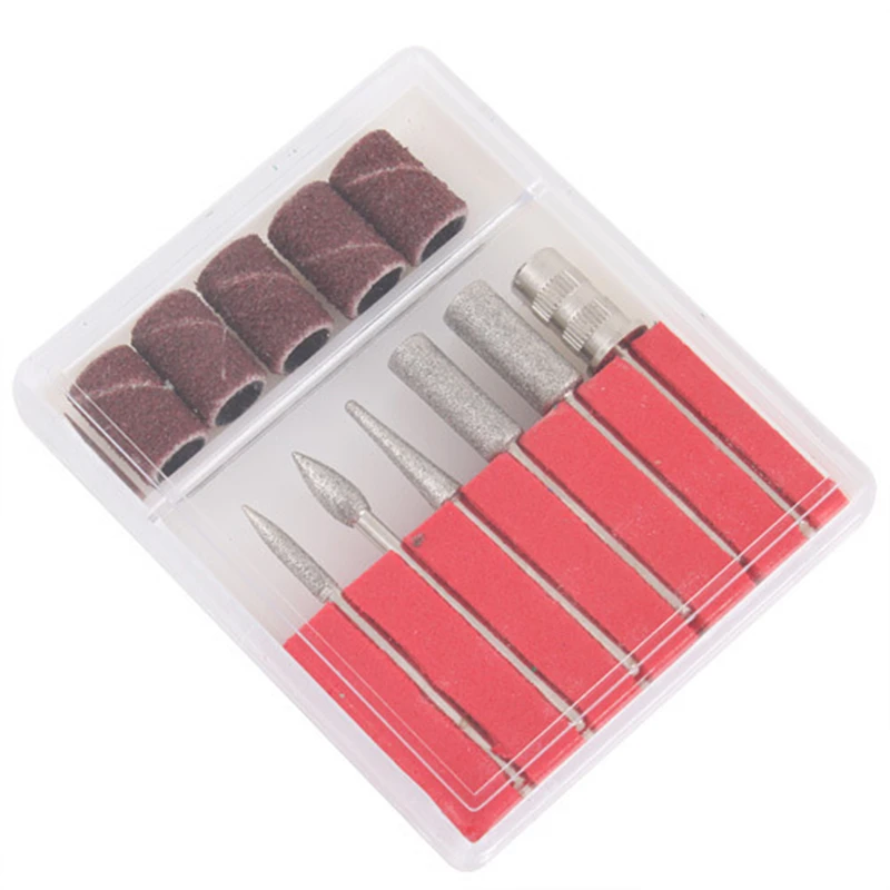 6pcs Nail Drill Bits Nail Buffer Electric Manicure Drills Accessories