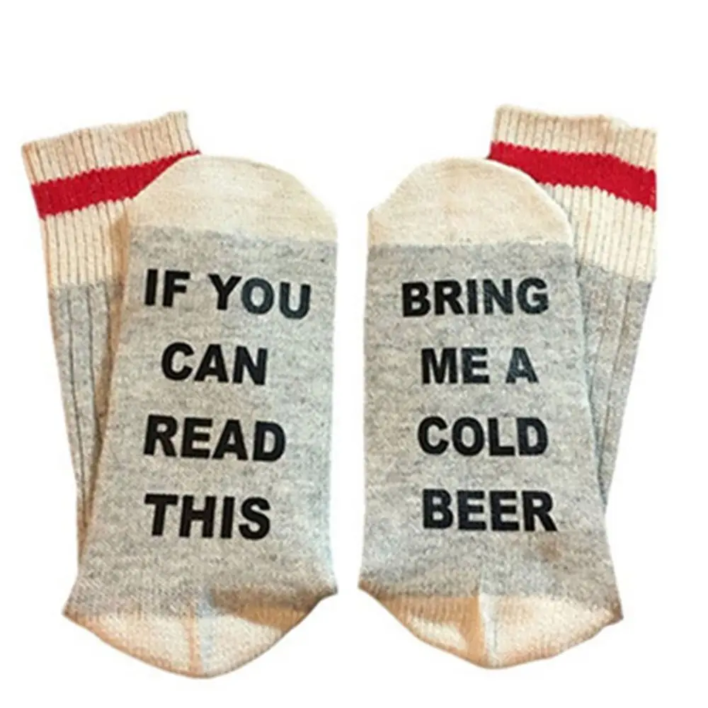 Custom Men/Women Socks If You Can Read This Bring Me a Glass of Beer Wine Coffee autumn spring fall 2018 Dobby Halloween Sock