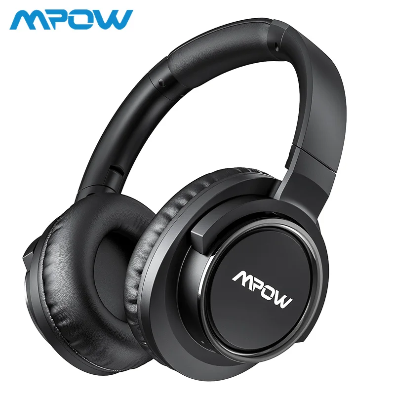 

Mpow H18 Active Noise Cancelling Headphone 50 Hours Playing Time 17m/56ft Bluetooth Range With Carrying Case Hi-Fi Audio Bass