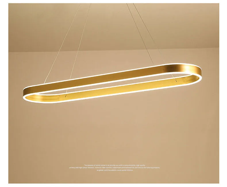 Современный овальный светодиодный подвесной светильник Золотая Подвесная лампа для столовой барная стойка кухонный Остров минимализм современный светодиодный подвесной светильник