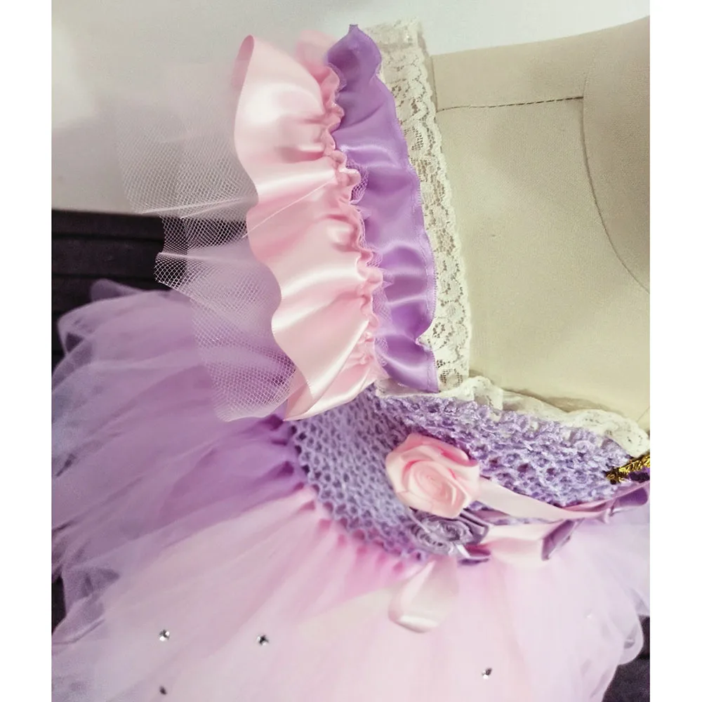 Elegant Princess Sofia Costume Pink Rapunzel Birthday Dress for Girls Ankle Length Fancy Flower Girl Wedding Tutu Dress Vestido (5)