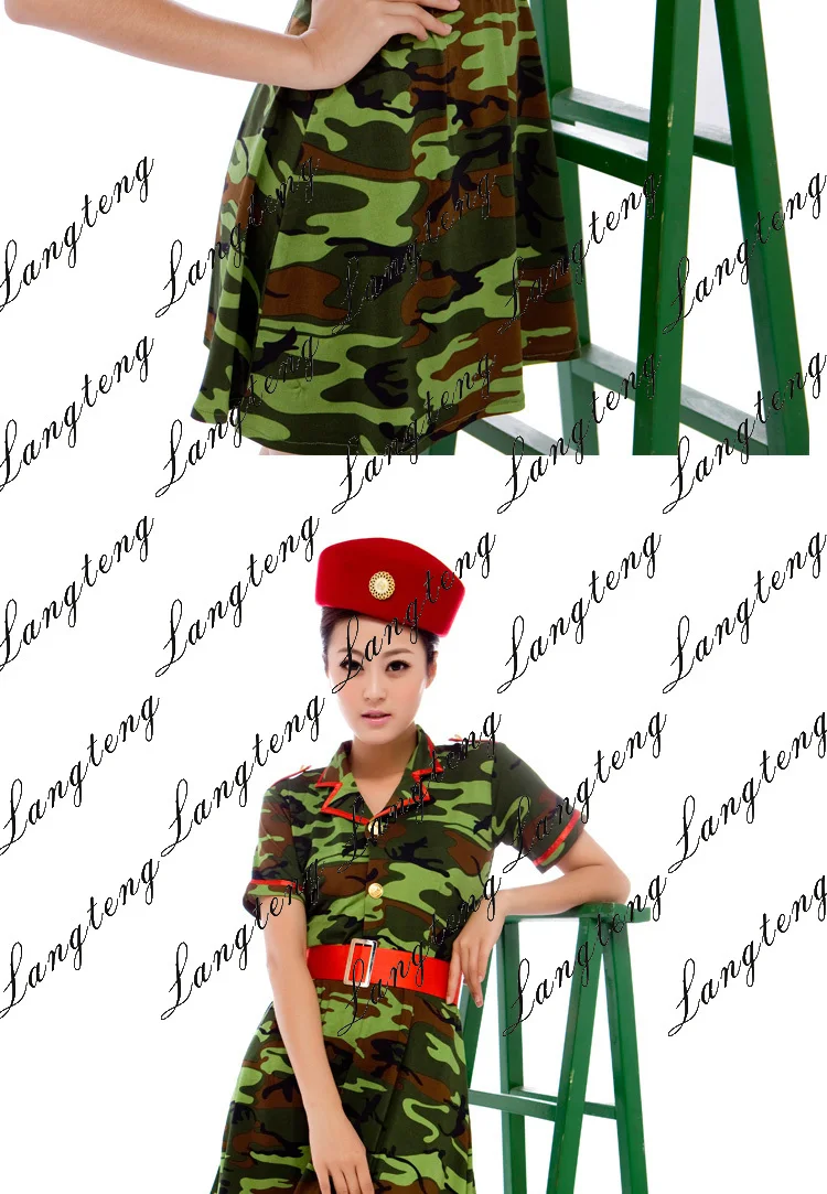 New Chinese Ancient Clothing Dance Camouflage Military Costume Performance Wear Clothes