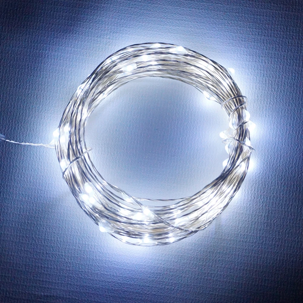 3 м 30 светодиодный Светодиодные ленты светодиодный фея света Батарея работает Медный провод свет шнура Открытый Гирлянда новогодняя