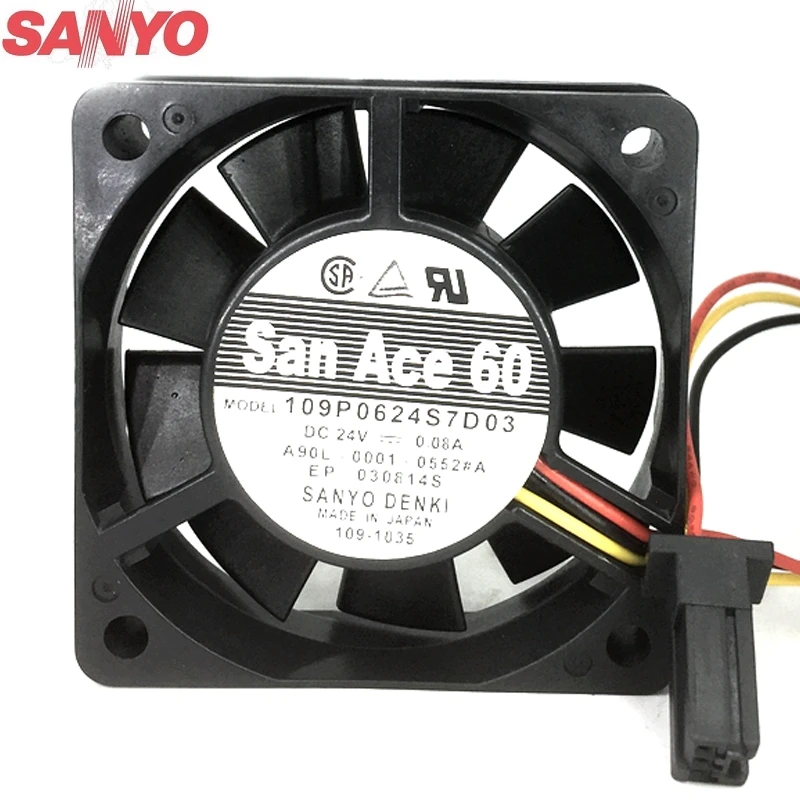 Осевой охлаждающий вентилятор для Sanyo 109P0624S7D03 6015 # A 24 В 0