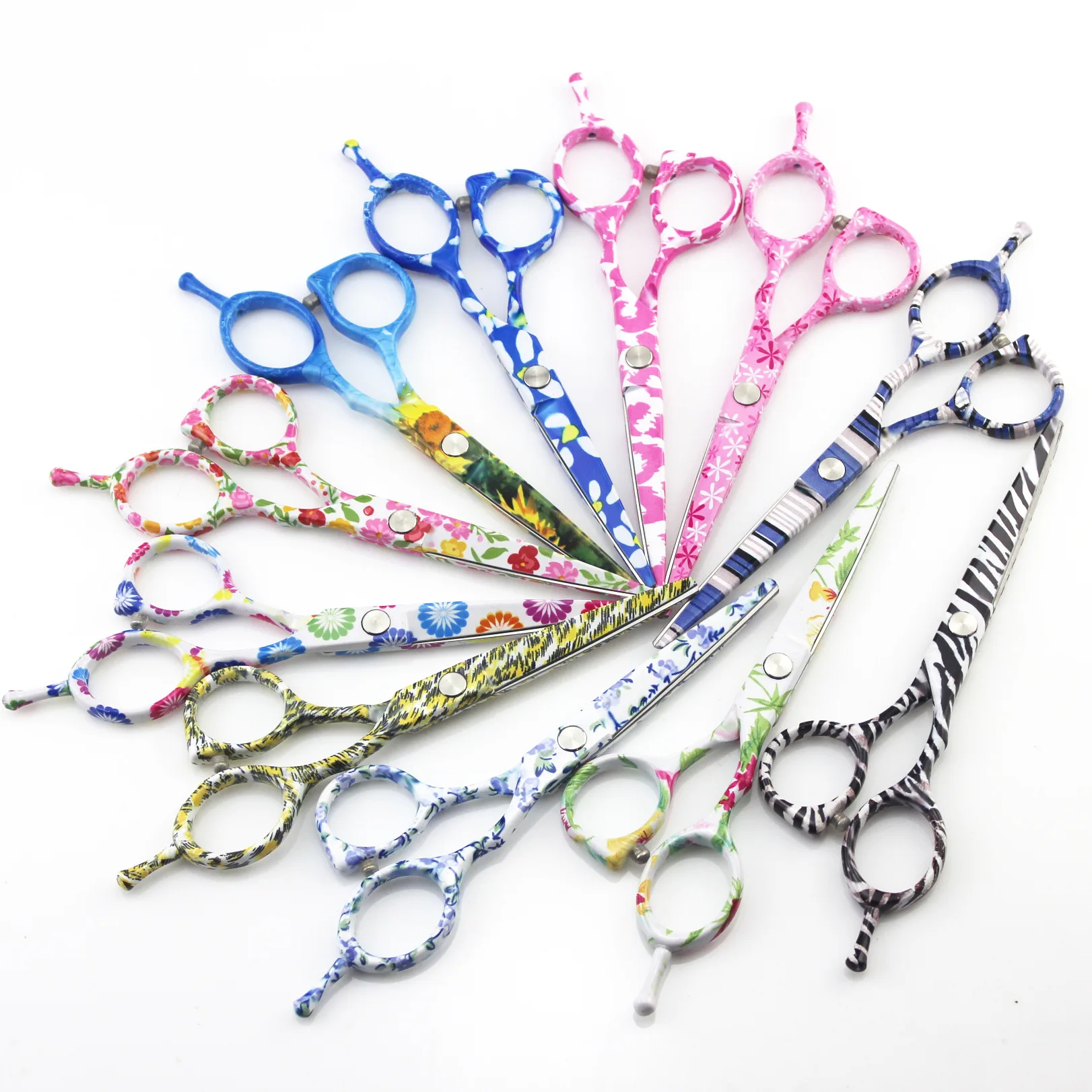 

5.5 inches imported color hairdressing scissors, flat scissors, multi-color election