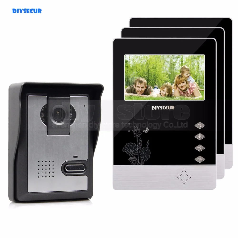 4 3 дюймовый внутренний монитор DIYSECUR + 600 TVLine HD камера ИК ночного видения