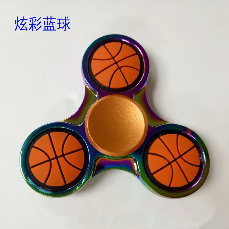 Новый цвет металла Футбол пальцев гироскопа Баскетбол палец между спираль декомпрессии детские игрушки