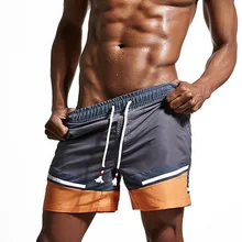 Мужские летние пляжные шорты быстросохнущие шорты с завязками на талии Короткие шорты de bain homme для занятий спортом на открытом воздухе Запчасти для плавания