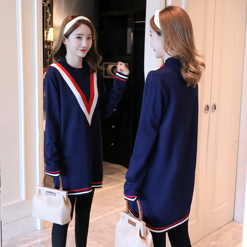 

Warm Knitted Pregnancy Sweaters Winter Casual Loose Pullover For Pregnant Women Pregnancy Clothing Outerwear