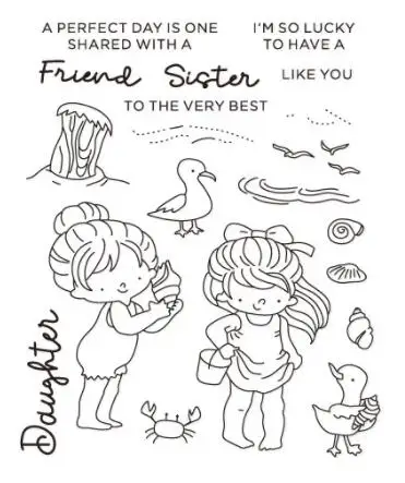 

girl Transparent Clear Silicone Stamp Seal for DIY scrapbooking photo album Decorative clear stamps A1058