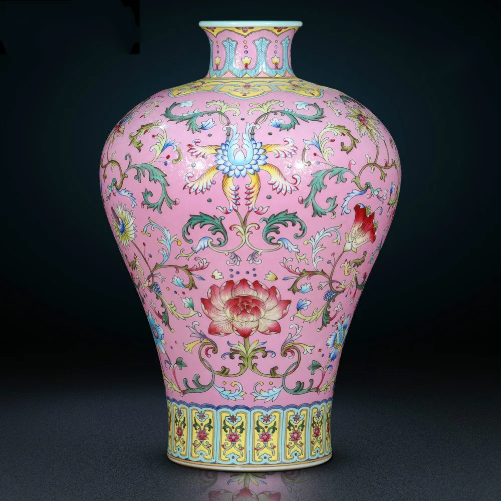 Антикварная Jingdezhen ручная работа соединение лотоса розы украшение роскошная