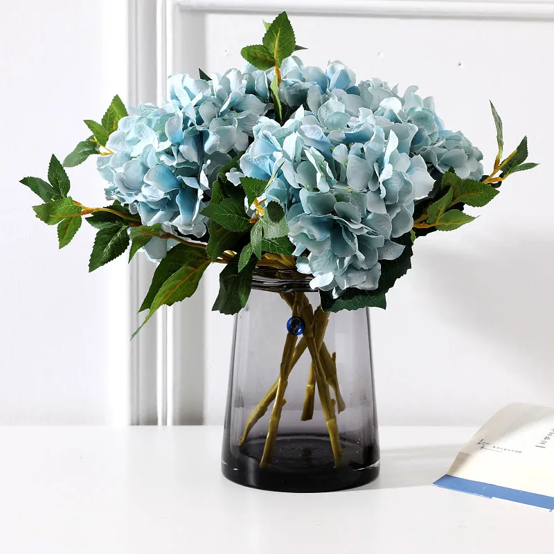 Flone Artificial Silk Flower Branch California Hydrangea Flowers Fake Flowers Wedding Party Accessories Living Room Decoration (12)