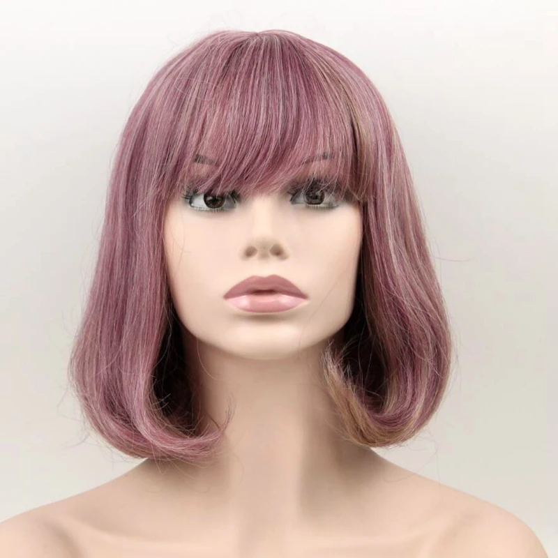  Hitam  Bob Wig Dengan Poni Beli Murah Hitam  Bob Wig Dengan 