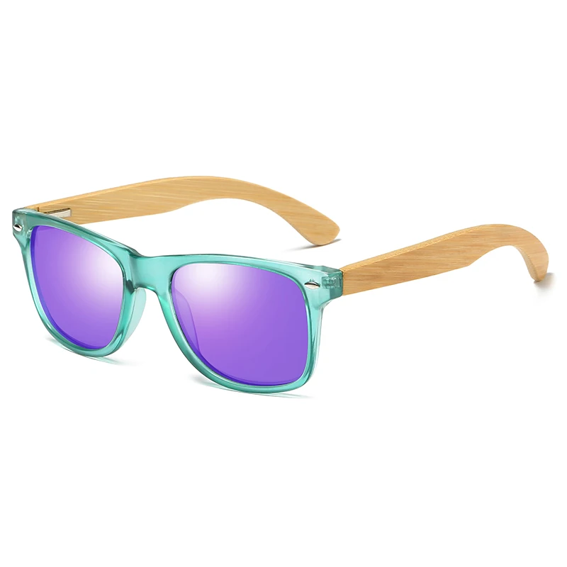 EZREAL солнечные очки с поляризованной древесиной мужские бамбуковая дужка солнцезащитные очки для женщин фирменный дизайн спортивные очки Золотые Зеркальные Солнцезащитные очки