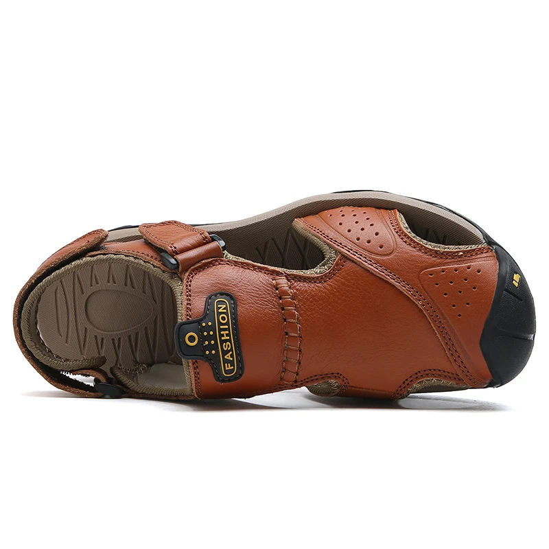 Vancat 2019 Summer Genuine Leather Outdoor Men's Shoes Men Sandals For Male Casual Shoes Water Walking Beach Sandalias Sandal Vancat 2019 Summer Genuine Leather Outdoor Men's Shoes Men Sandals For Male Casual Shoes Water Walking Beach Sandalias Sandal