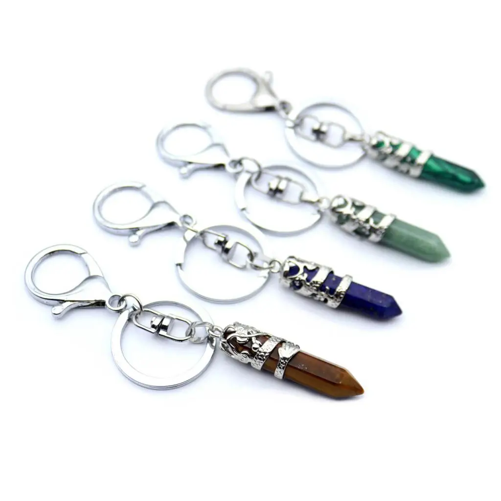 Elegant Hexagonal Dragon Keychain Key Chain Ring Bag Fashion Jewelry Women Men DIY Key Chains Accessories