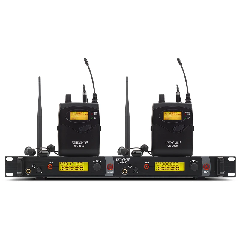 

In Ear Monitor Wireless System, Twin transmitter Monitoring Professional for Stage Performance BK-2050