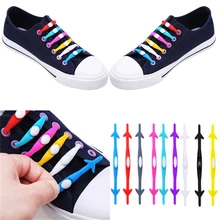 12 шт./компл. ленивые шнурки для обуви унисекс силиконовые эластичные без галстука шнурки для обуви атлетические Детские и взрослые шнурки для обуви кроссовки