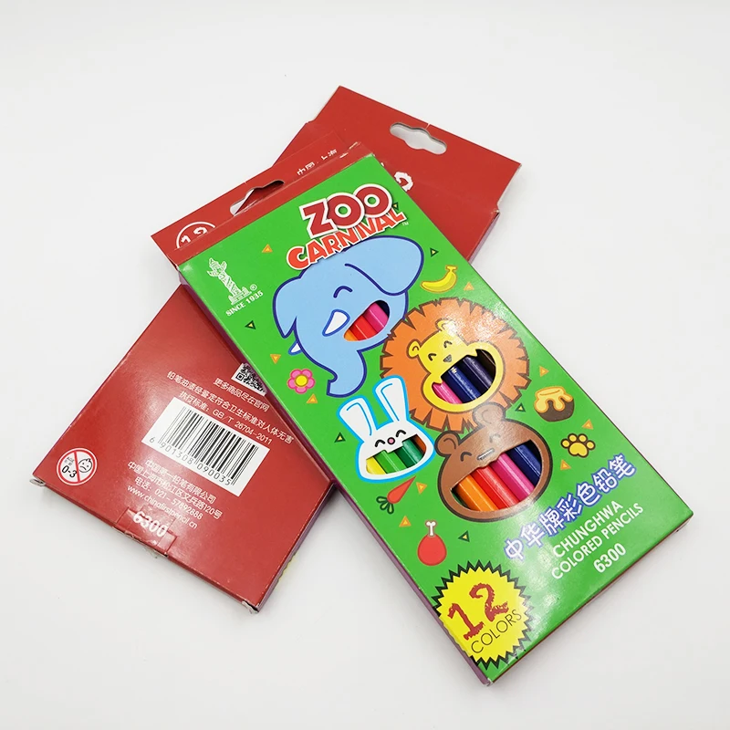 

10Set 12 Colored Pencils wood Non-toxic High quality drawing painting Pencil Cute Pencils For School Basswood
