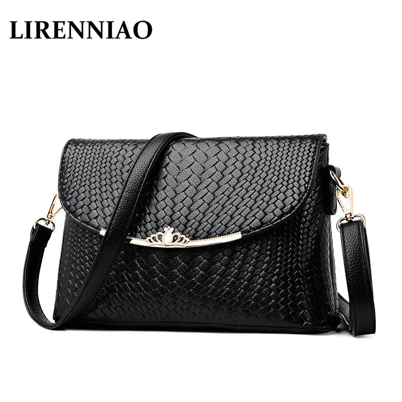 

LIRENNIAO knitted Designer Genuine Leather Totes Vintage Women's Handbag Cowhide Female Ladies Large Shoulder Flap Bags
