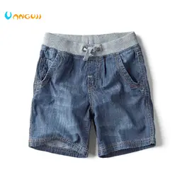 Джинсы для мальчиков короткие 2018 новая корейская мода Повседневное джинсовые разогревающие штаны бренд детской моды Джинсовые шорты для