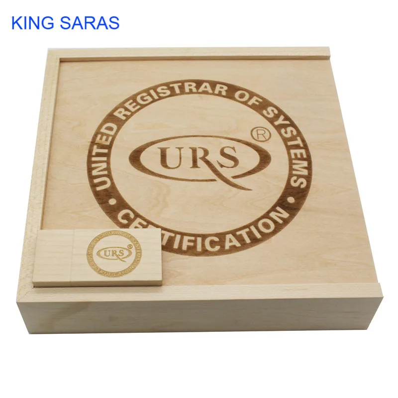 KING SARAS фотографии подарок usb кленовый, деревянный + коробка фотографии логотип 64 Гб карту флэш-памяти с интерфейсом usb Флеш накопитель 4 GB 8 GB 16