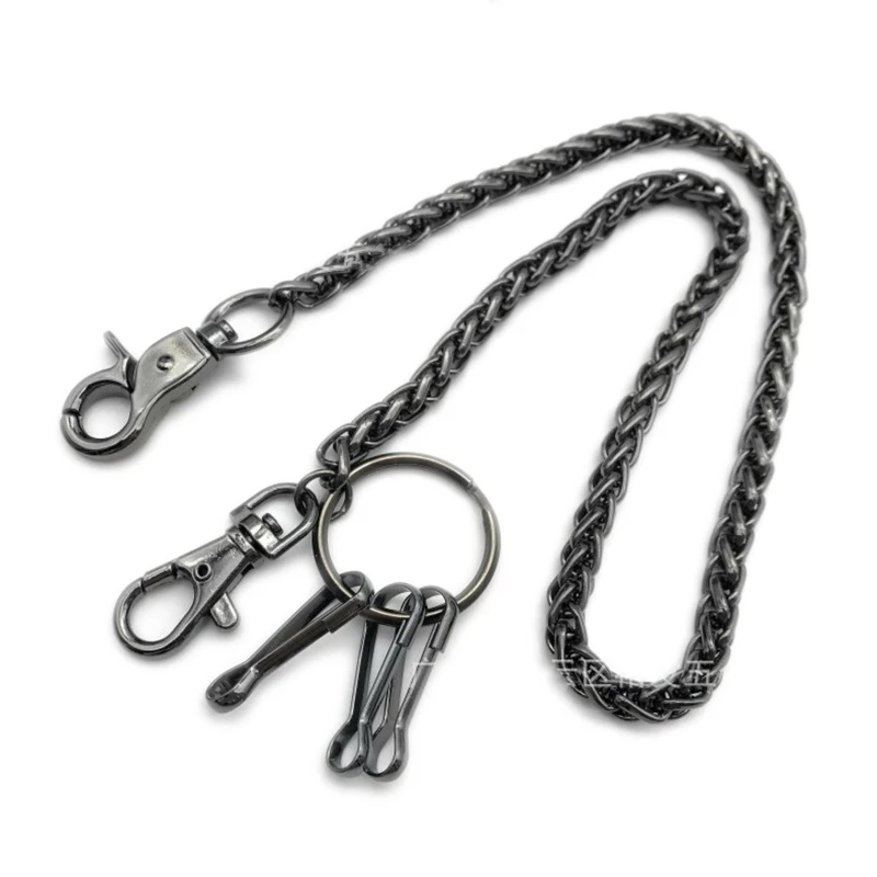 

Men's Basic Classic Simple Strong Biker Trucker Key Jean Wallet Chain Silver