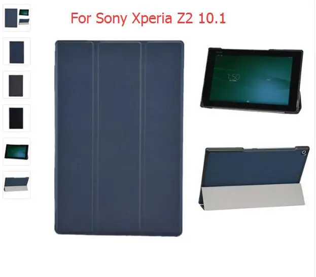 

Top Quality Stand Flip Smart Cover PU Leather Case for Sony Xperia Z2 10.1" Tablet Funda Wake Up Sleep Shell Skin + Pen