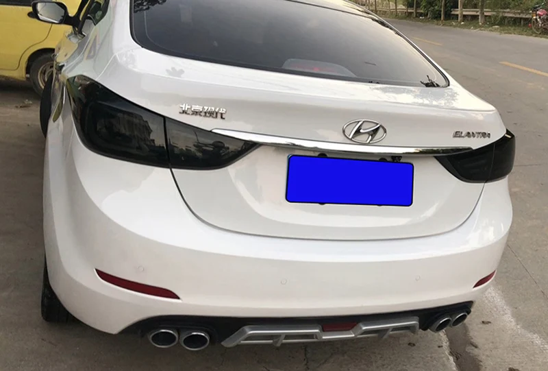 4 шт. задний фонарь для hyundai Elantra 2012 2013 задний фонарь светодиодный задний фонарь сигнальный тормоз задний фонарь - Цвет: Черный