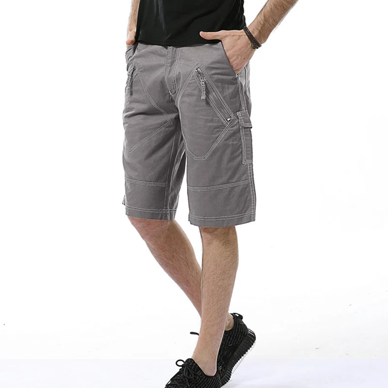 Men's Hot 2017 Fashion Summer Calf-length Shorts Cotton Mens popular knee length casual Overalls shorts Shorts Size add 29-40