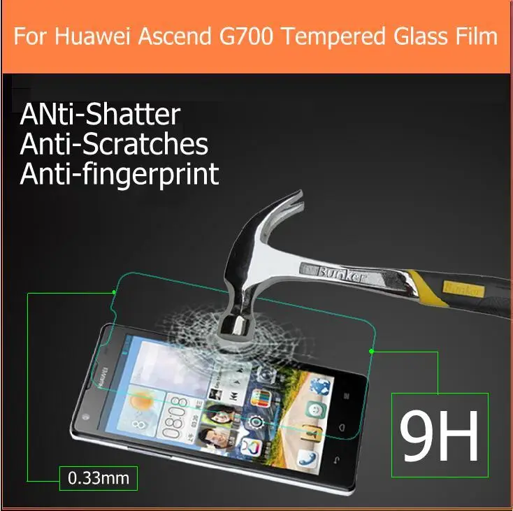 Защитная пленка из закаленного стекла 0 26 мм 2.5D для huawei Ascend G700 5 &quotLcd HD | Мобильные