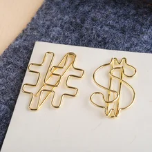 1 шт./лот, закладка в виде символа доллара, планировщик, бумажный зажим, материал, Эсколар, закладки для книг, канцелярские принадлежности, школьные принадлежности, papelaria